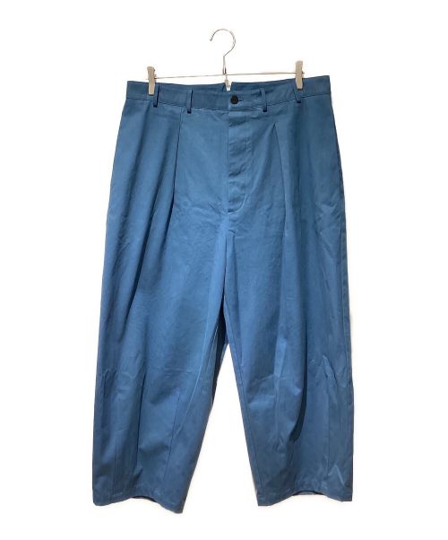 BESTIAIRE（ベスティエ）BESTIAIRE (ベスティエ) Cotton baggy slacks（コットンバギースラックス） ブルー サイズ:3の古着・服飾アイテム