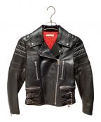 CELINEセリーヌ）の古着「Riders leather jacket（ライダースレザージャケット）」｜ブラック