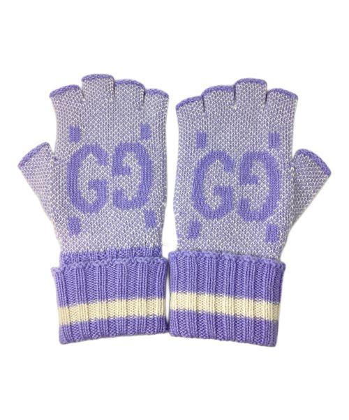 GUCCI（グッチ）GUCCI (グッチ) GG Cashmere Glove（GGカシミヤグローブ） パープル サイズ:S 未使用品の古着・服飾アイテム