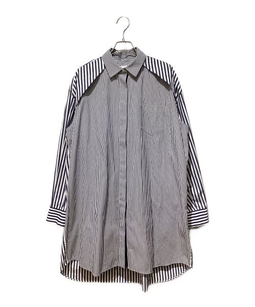 sacai（サカイ）sacai (サカイ) 23SS Bianco maxi shirt with cut-out sleeves（ビアンコマキシシャツウィズカットアウトスリーブ） ブルー サイズ:3の古着・服飾アイテム