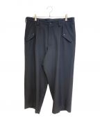 Yohji Yamamoto pour hommeヨウジヤマモト プールオム）の古着「ARMY GABARDINE TUCK PANTS」｜ブラック