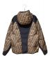 FENDI (フェンディ) Zucca Pattern Hooded Down Jacket（ズッカ切替フーデッドダウンジャケット） ブラウン×ブラック サイズ:52：100000円