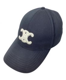 CELINE（セリーヌ）の古着「Triomphe Baseball Cap（トリオンフ ベースボールキャップ）」｜ブラック