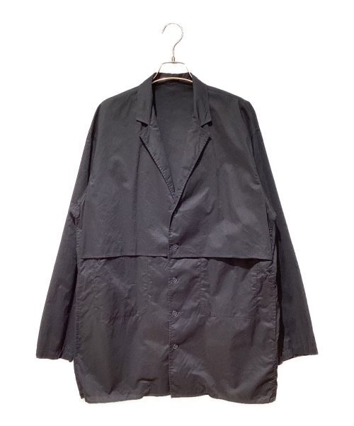 Yohji Yamamoto pour homme（ヨウジヤマモト プールオム）Yohji Yamamoto pour homme (ヨウジヤマモト プールオム) 切替シャツジャケット ブラック サイズ:1の古着・服飾アイテム