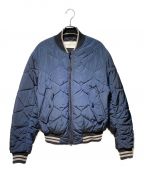 DRIES VAN NOTENドリスヴァンノッテン）の古着「QUILTED VELLOW JACKET NAVY（中綿キルティングジャケット）」｜ネイビー