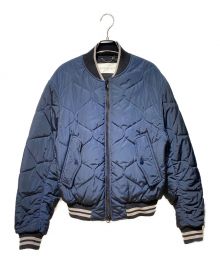 DRIES VAN NOTEN（ドリスヴァンノッテン）の古着「QUILTED VELLOW JACKET NAVY（中綿キルティングジャケット）」｜ネイビー