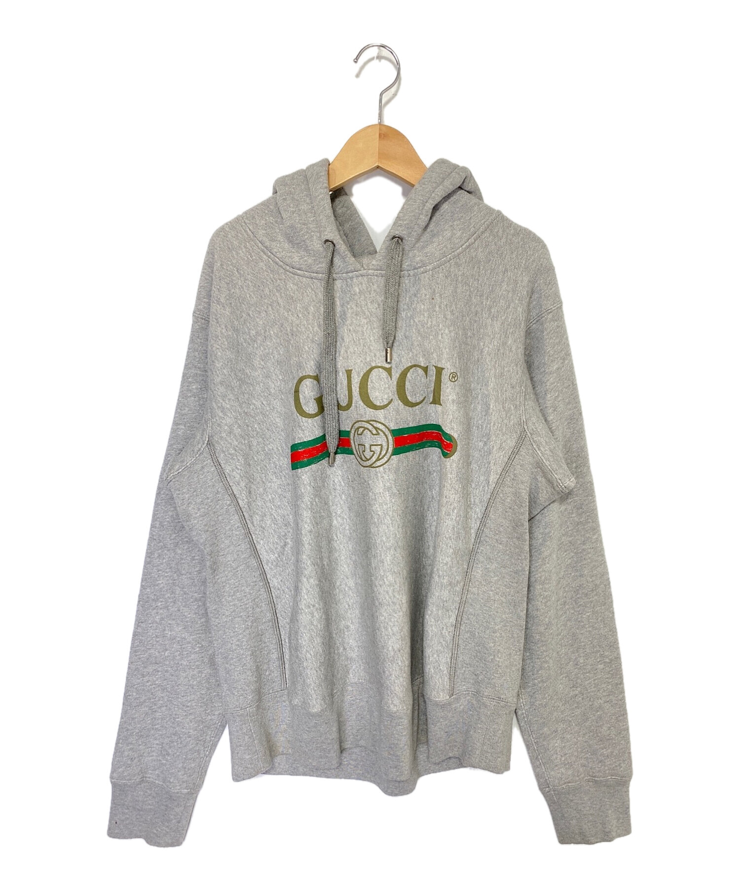 GUCCI (グッチ) ロゴパーカー グレー サイズ:M