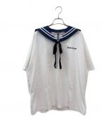 MIU MIUミュウミュウ）の古着「Printed cotton jersey T-shirt」｜ホワイト