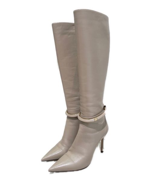 JIMMY CHOO（ジミーチュウ）JIMMY CHOO (ジミーチュウ) Dreece Knee Boot ベージュ サイズ:38の古着・服飾アイテム