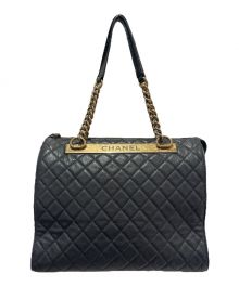 CHANEL（シャネル）の古着「Rita Dome Tote/リタ ドーム トート」｜ブラック×ゴールド