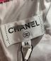 中古・古着 CHANEL (シャネル) ツイードボーダーミニスカート ホワイト×ピンク サイズ:34 未使用品：50000円