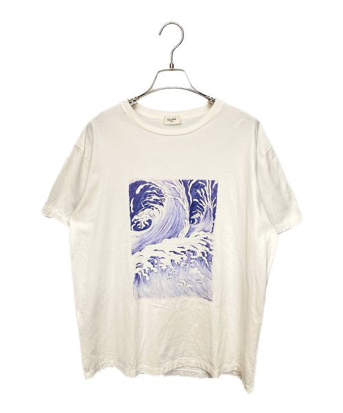 CELINE（セリーヌ）CELINE (セリーヌ) WAVE ルーズTシャツ ホワイト サイズ:Sの古着・服飾アイテム