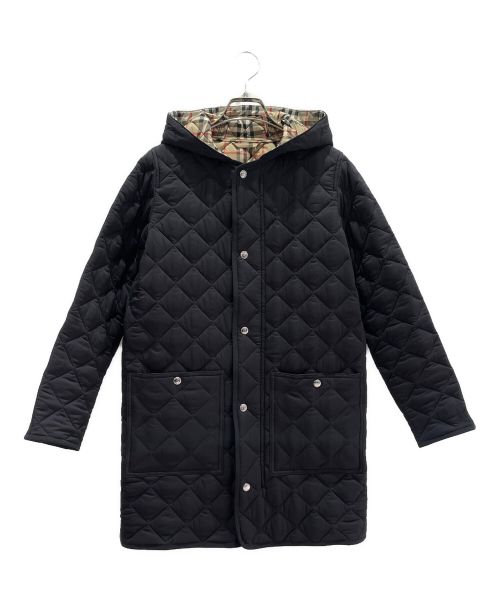 BURBERRY（バーバリー）BURBERRY (バーバリー) キルティングジャケット ブラック×ベージュ サイズ:12Y/152㎝の古着・服飾アイテム