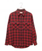 CELINEセリーヌ）の古着「Loose Lumberjack Shirt in Checked Wool」｜レッド