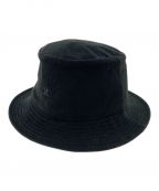 CELINEセリーヌ）の古着「MINI TRIOMPHE BUCKET HAT IN CORDUROY」｜ブラック
