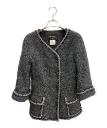 CHANEL（シャネル）の古着「Double Tweed Jacket」｜シルバー