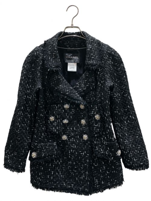 CHANEL（シャネル）CHANEL (シャネル) tweed jacket ブラック サイズ:34の古着・服飾アイテム