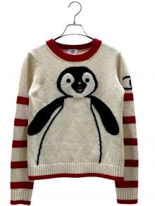 CHANEL（シャネル）の古着「penguin knit」｜アイボリー×レッド