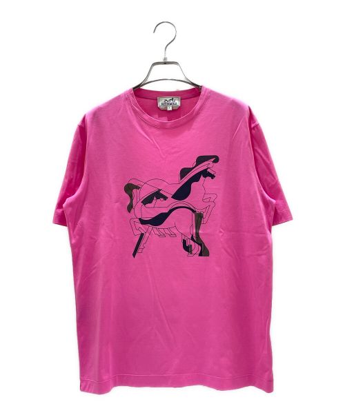 HERMES（エルメス）HERMES (エルメス) ブラジリアンホースＴシャツ ショッキングピンク サイズ:Sの古着・服飾アイテム