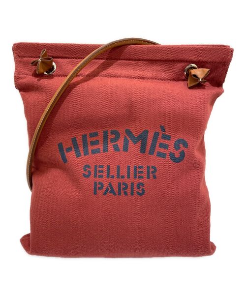 HERMES（エルメス）HERMES (エルメス) アリーヌMM レッド×ネイビー サイズ:MMの古着・服飾アイテム