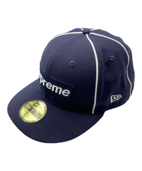 SUPREME（シュプリーム）SUPREME (シュプリーム) New Era (ニューエラ) Box Logo Piping New Era ネイビー サイズ:7 5/8 (60.6cm)の古着・服飾アイテム