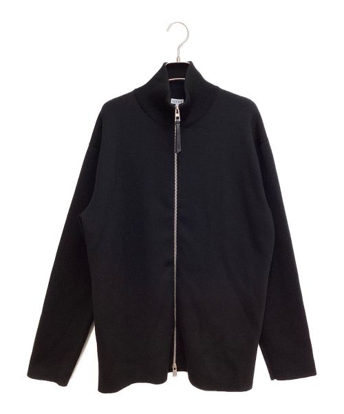 LOEWE（ロエベ）LOEWE (ロエベ) Zip up cardigan（ジップアップ カーディガン） ブラック サイズ:Mの古着・服飾アイテム