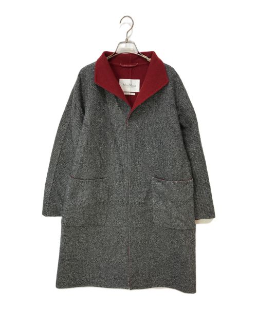 MaxMara（マックスマーラ）MaxMara (マックスマーラ) CUCITO A MANO アンゴラ混ベルテッドコート グレー サイズ:40の古着・服飾アイテム