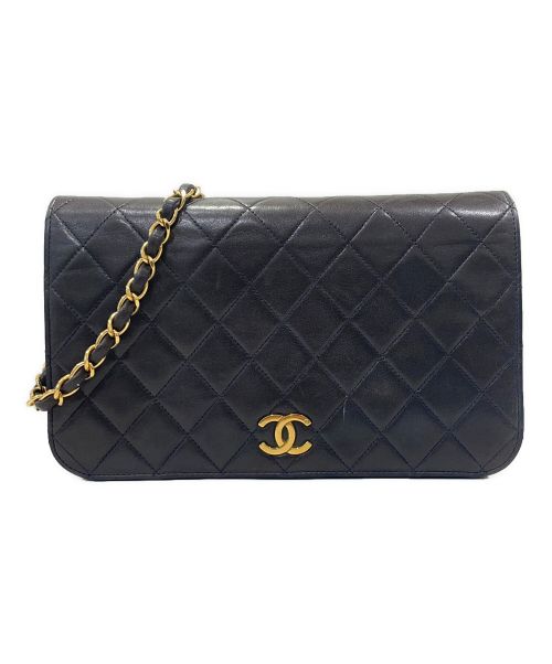 CHANEL（シャネル）CHANEL (シャネル) フルフラップチェーンショルダーバッグ ブラック サイズ:23の古着・服飾アイテム