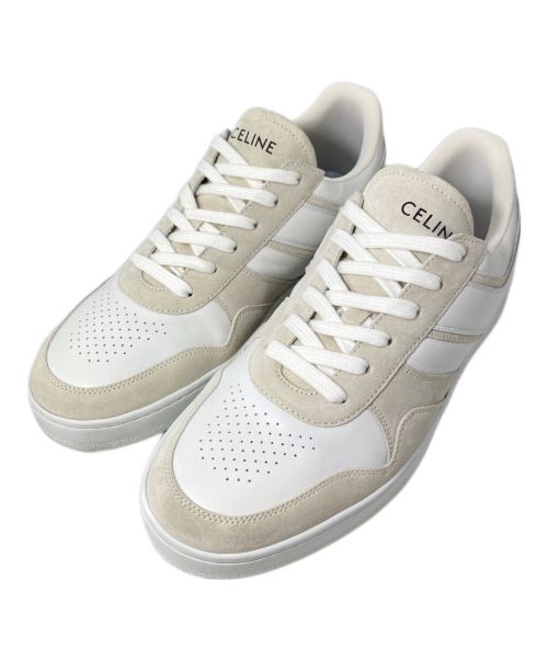 CELINE（セリーヌ）CELINE (セリーヌ) Low cut sneaker（ローカットスニーカー） ホワイト×ベージュ サイズ:42の古着・服飾アイテム