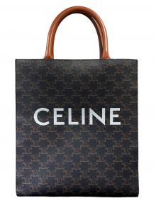 CELINE（セリーヌ）の古着「スモール バーティカル カバ トリオンフ キャンバス」｜ブラウン