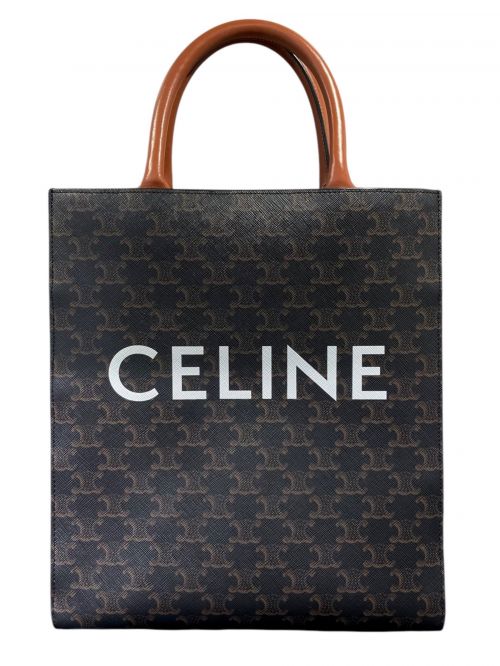 CELINE（セリーヌ）CELINE (セリーヌ) スモール バーティカル カバ トリオンフ キャンバス ブラウンの古着・服飾アイテム