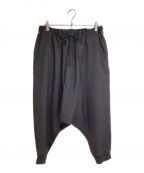 s'yteサイト）の古着「PE/STRETCH TWILL HEM RIB BALLOON SARUEL PANTS」｜ブラック