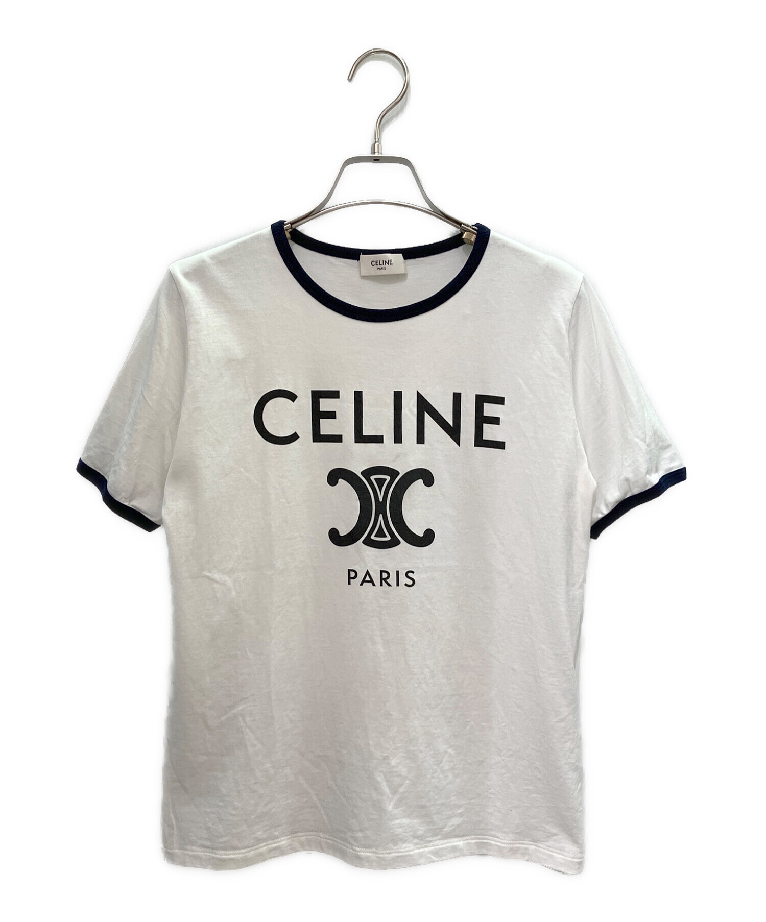 CELINE (セリーヌ) トリオンフプリント Tシャツ ホワイト サイズ:S