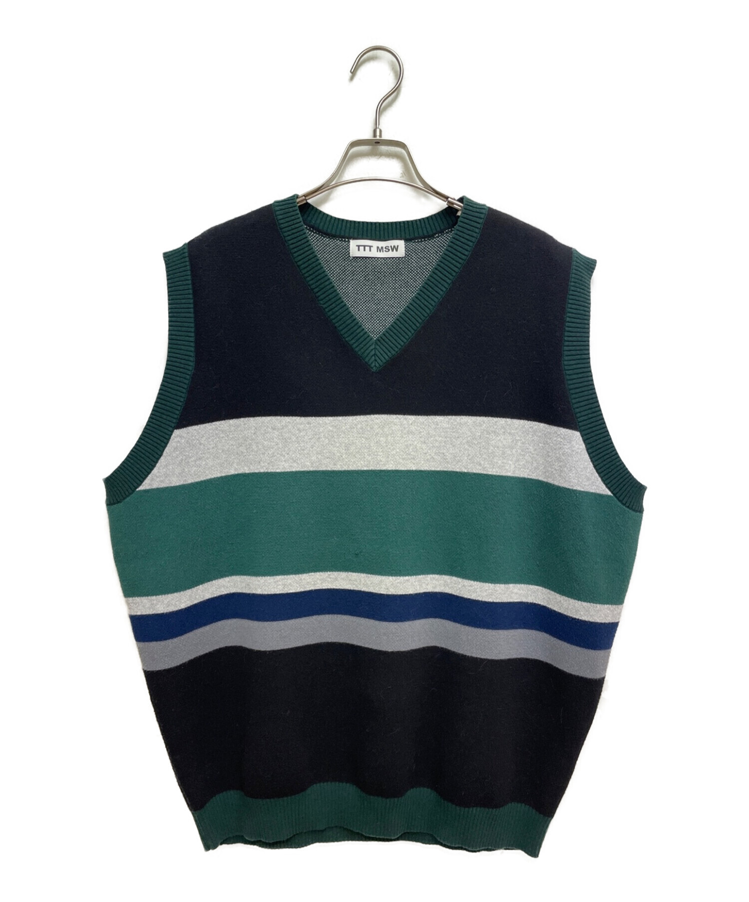 好評 TTT MSW 22AW Border Knit Vest agapeeurope.org