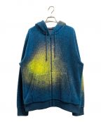 LOUIS VUITTONルイ ヴィトン）の古着「Embroidered Zip Through Hoodie」｜ブルー×イエロー