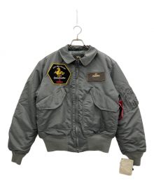 ALPHA INDUSTRIES（アルファインダストリーズ）の古着「MA-1ジャケット」｜ライトグレー