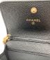 中古・古着 CHANEL (シャネル) チェーンショルダーウォレット ブラック×ゴールド：298000円