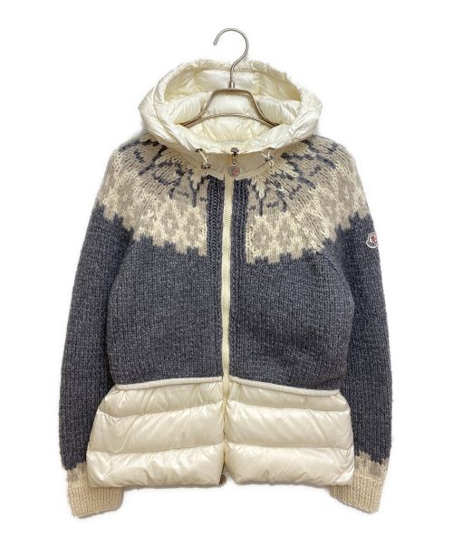 MONCLER（モンクレール）MONCLER (モンクレール) MAGLIONE TRICOT CARDIGAN ベージュ サイズ:Mの古着・服飾アイテム