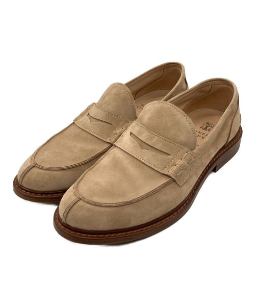 BRUNELLO CUCINELLI（ブルネロクチネリ）BRUNELLO CUCINELLI (ブルネロクチネリ) スウェードローファー タバコ サイズ:41 1/2の古着・服飾アイテム