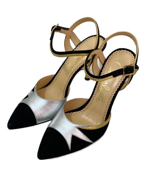 charlotte olympia（シャーロットオリンピア）charlotte olympia (シャーロットオリンピア) ヒールデザインパンプス ブラック サイズ:36の古着・服飾アイテム