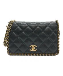 CHANEL（シャネル）の古着「マトラッセ 25 GD金具 」｜ブラック