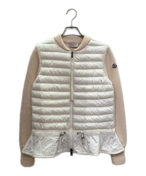 MONCLER（モンクレール）MONCLER (モンクレール) MAGLIONE TRICOT CARDIGAN/ダウンジャケット ホワイト サイズ:XSの古着・服飾アイテム