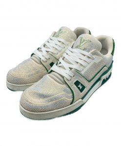 LOUIS VUITTON（ルイ ヴィトン）の古着「Crystal-Covered LV Trainer Green Strass」