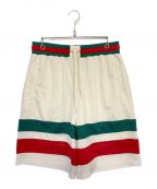 GUCCIグッチ）の古着「Bermuda Shorts」｜ベージュ×レッド