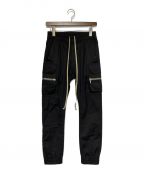 RICK OWENSリックオウエンス）の古着「MASTODON CARGO PANTS」｜ブラック