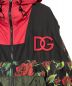 中古・古着 DOLCE & GABBANA (ドルチェ＆ガッバーナ) ローズプリント フーデットジャケット レッド×ブラック サイズ:M：39800円