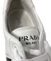 中古・古着 PRADA (プラダ) レザースニーカー ホワイト サイズ:8：44800円