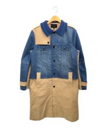 HARRISONWONG（ハリソンウォン）の古着「Deconstructed Trench Coat With Denim」｜ベージュ×ブルー