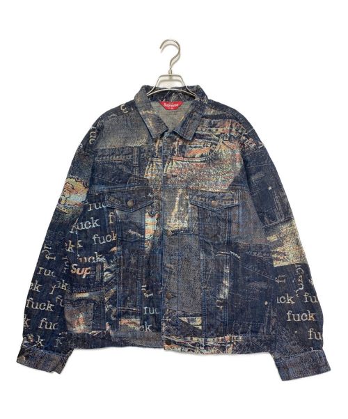 SUPREME（シュプリーム）SUPREME (シュプリーム) Archive Denim Jacquard Trucker Jacket ネイビー サイズ:XLの古着・服飾アイテム