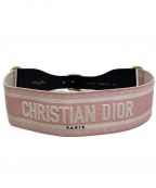 Christian Diorクリスチャン ディオール）の古着「エンブロイダリーベルト」｜ピンク